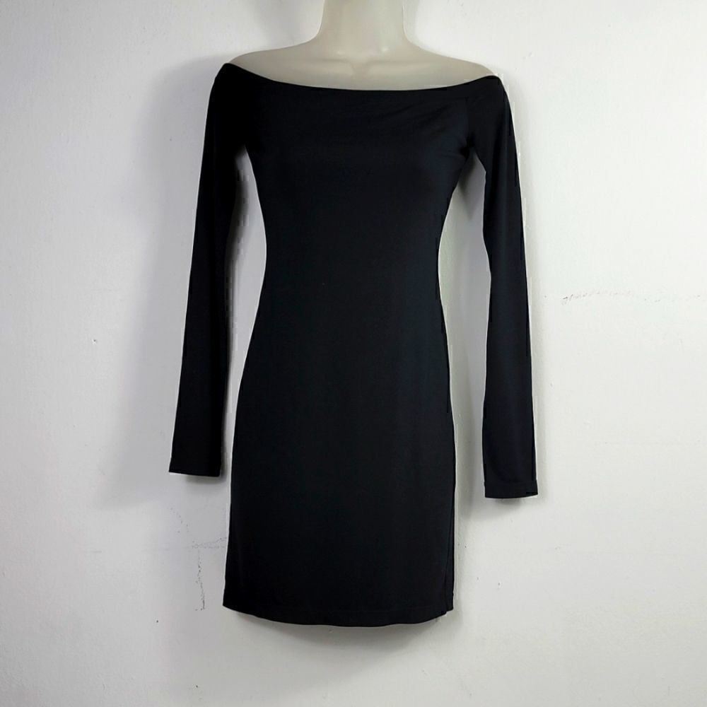 T By Alexander Wang Black Off Shoulder Dress Size XS